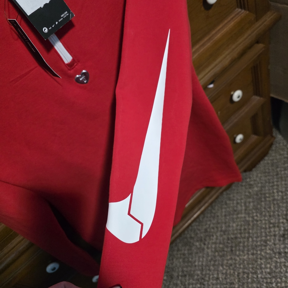 Nike Red Long Sleeve Pullover - Picture 4 of 7